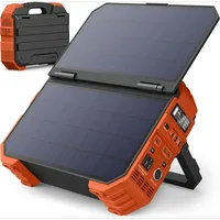 Portable Power Station 1000W with Built-in Solar Panel, 614WH/192000mAh LiFePO4 Battery Pack, Solar Generator with AC/DC/USB/PD 1