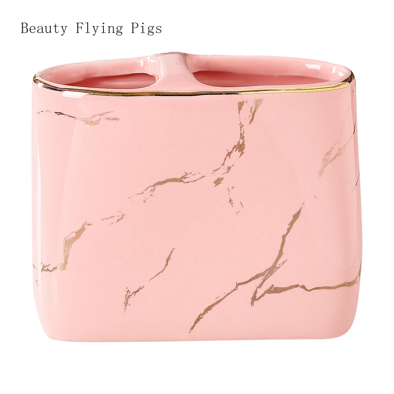 Creative ceramic toothbrush holder, bathroom, washbasin, storage rack, storage container cup holder mug holder stand