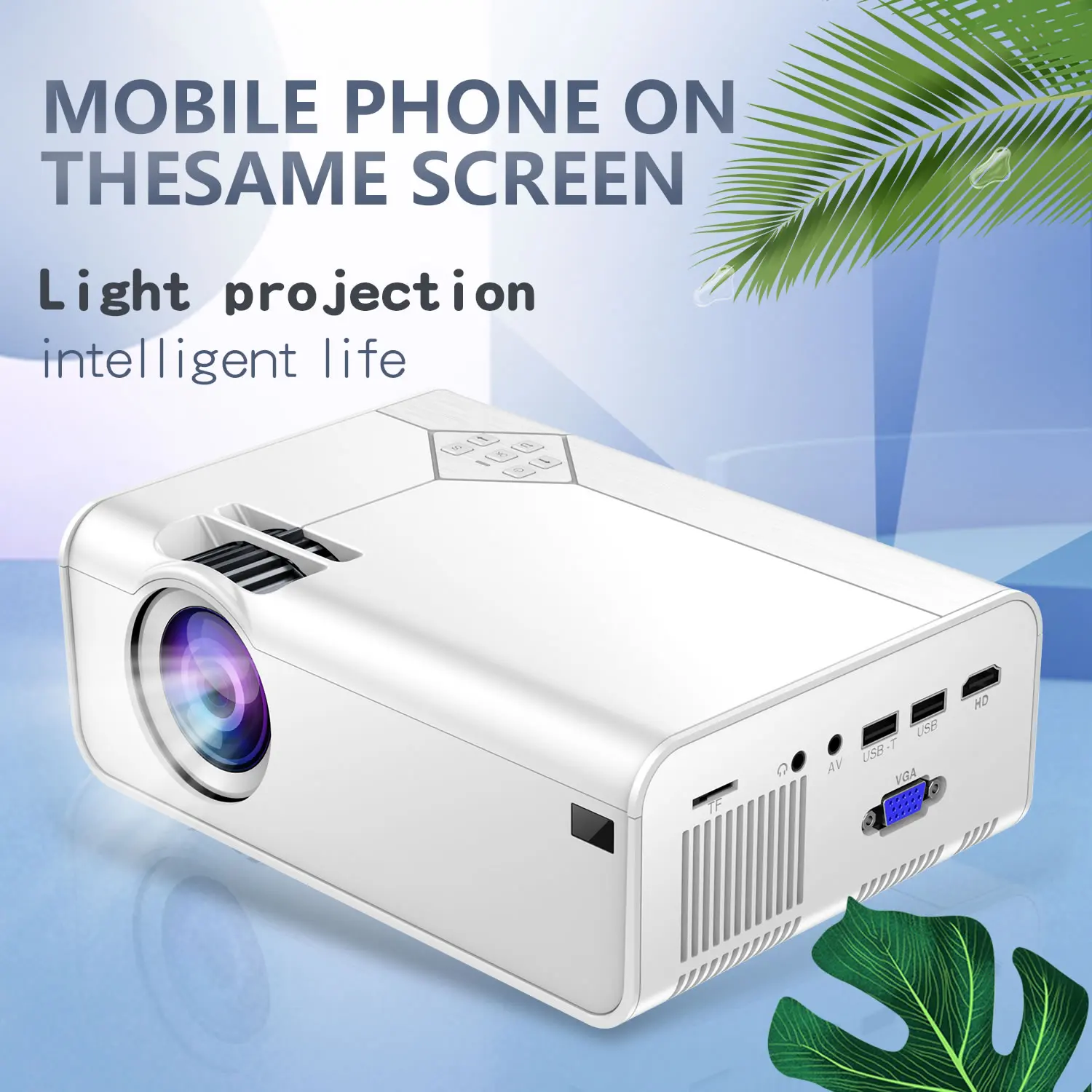 스마트 안드로이드 3D LCD 비디오 1080P LED 홈 시어터 프로젝터 프로젝터, 100 인치 프로젝터 스크린 포함