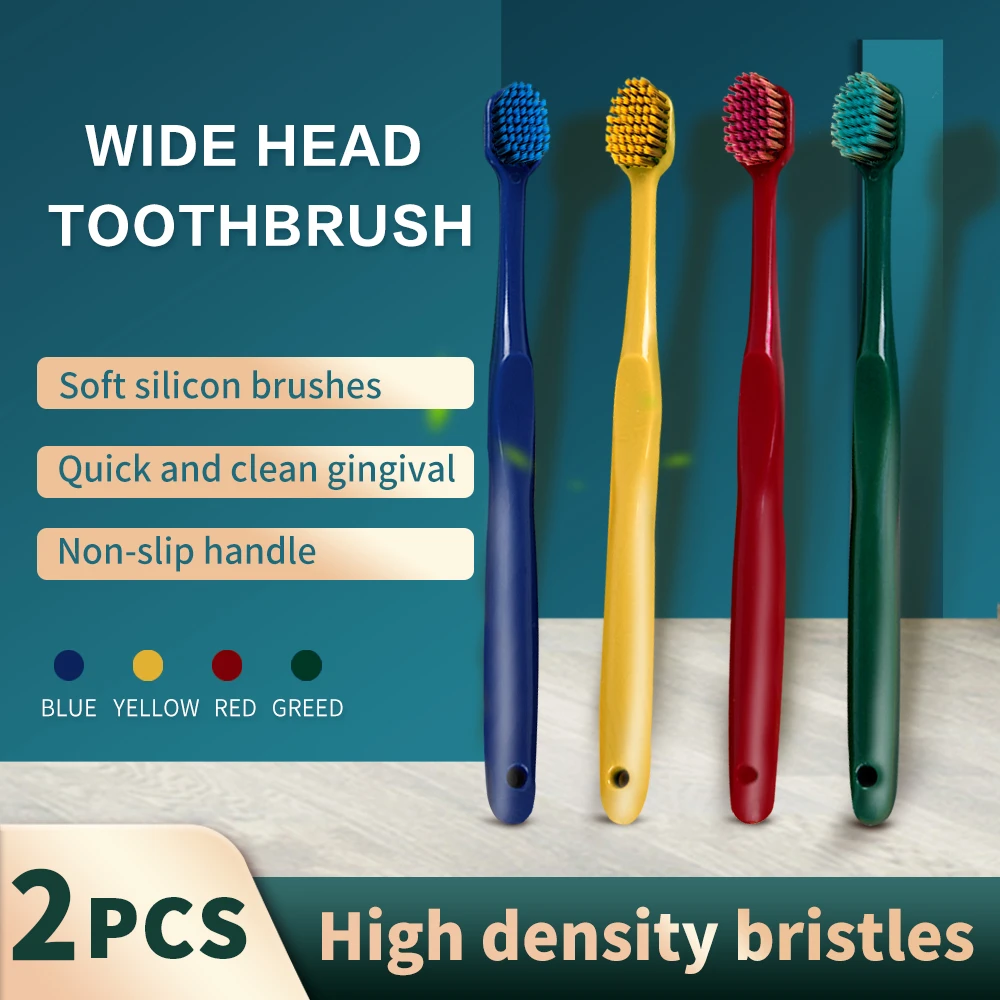 2/4pcs Adult Soft Bristle Manual Toothbrush Oral Care Tooth Brush Set