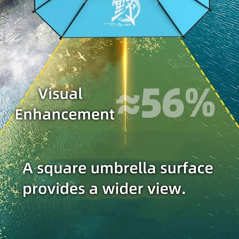 New Version Fishing Umbrella Upgraded Innovatively Octagonal Parasol Outdoor Sun-proof Beach Umbrella Camping Large Parasol fold parasol