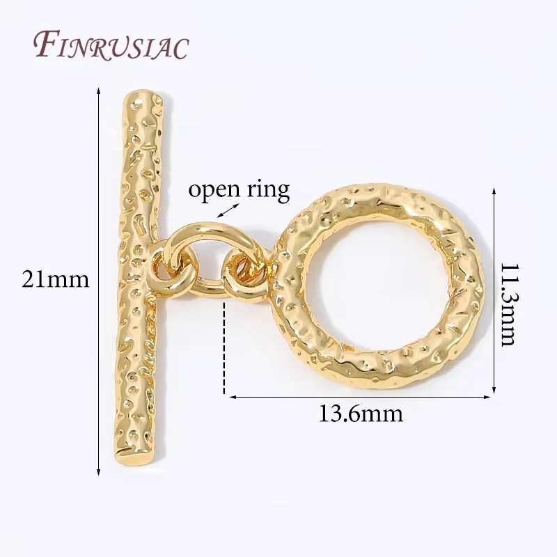 Elegant 18K Gold Plated Brass Toggle Clasps