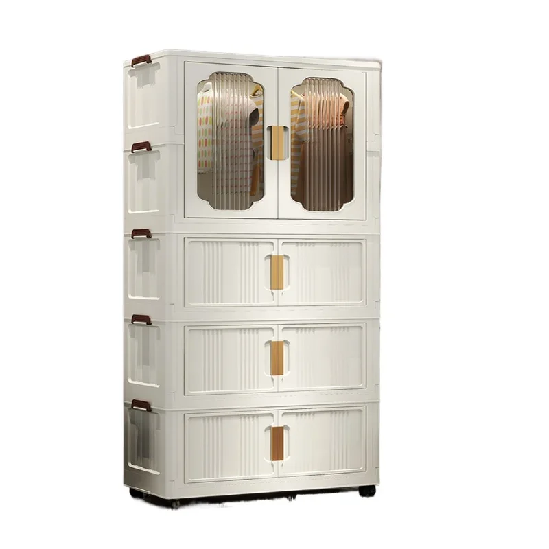 Baby Closet Children's Toy Wardrobes Kids Storage Organizer Cabinets Cabinet Child Wardrobe Dress Room Clothes Furniture