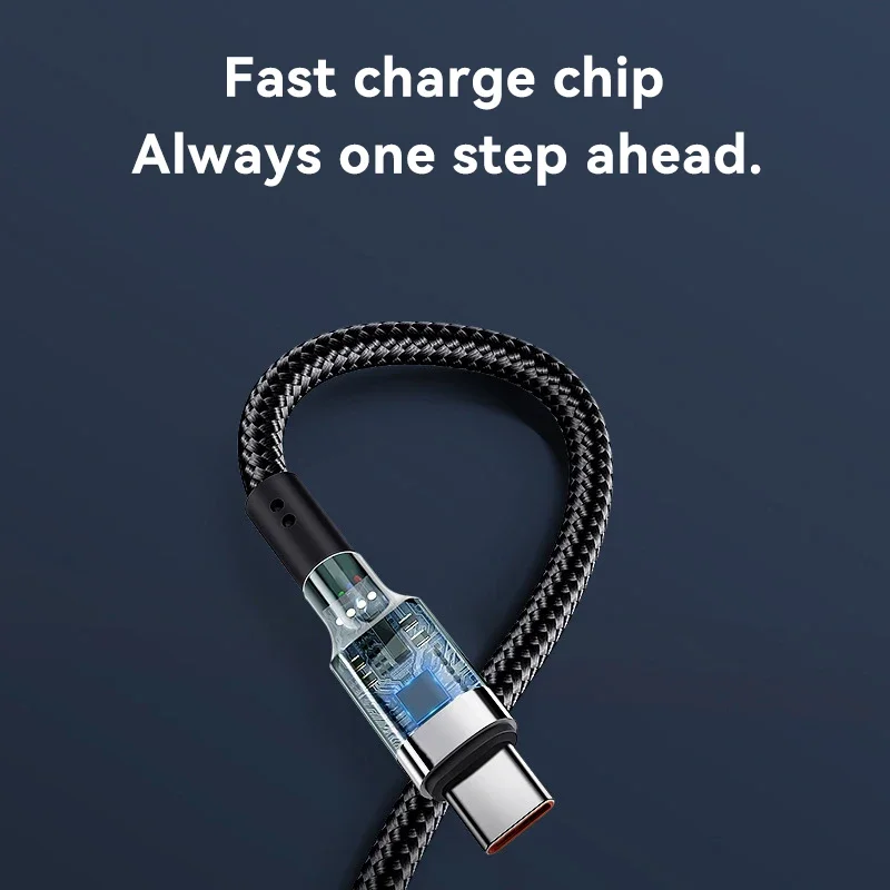 120W 0.25m/1m/1.5m/2m 고속 충전 데이터 케이블 듀얼 타입-C 포트 브레이디드 충전 케이블 삼성용 모바일 액세서리