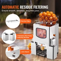 SucceBuy Presse-Orange Commercial Machine120W Extracteur de Jus Automatique Presse-Orange en Acier Inoxydable 20 Oranges/Minute 4