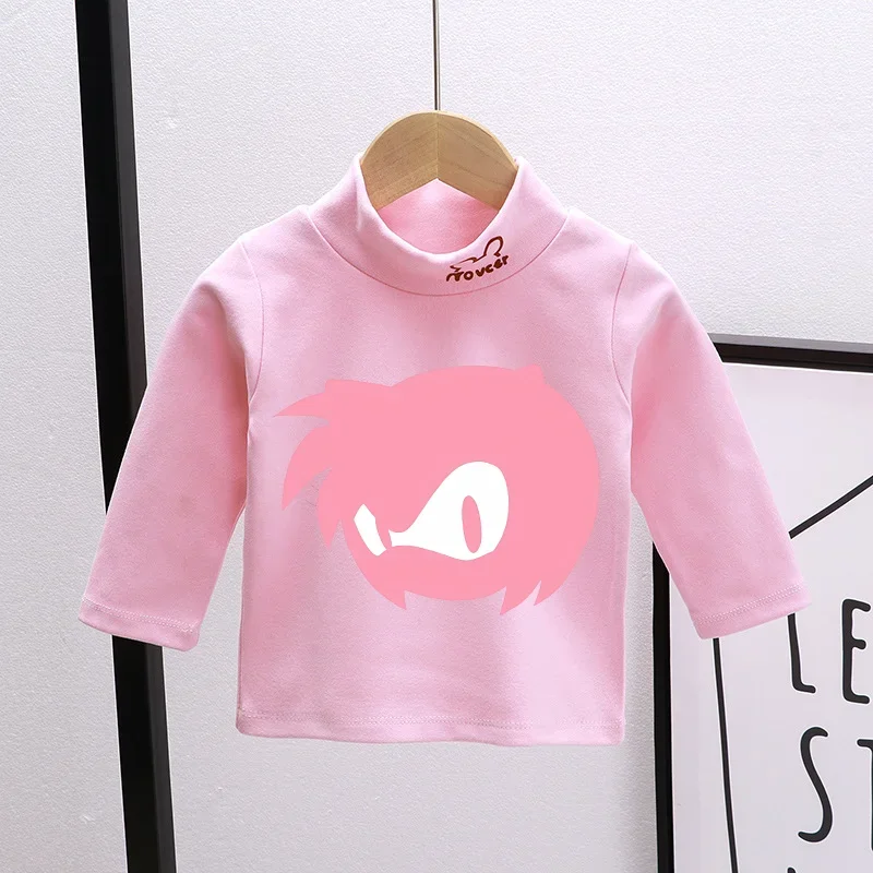 thumbnail image 1 of Camisetas largas para niñas de Sonics, ropa para niños, abrigo base, sudadera de dibujos animados para primavera y otoño, ropa para el hogar, tops, ropa para bebés, regalos de cumpleaños, 1 of 4