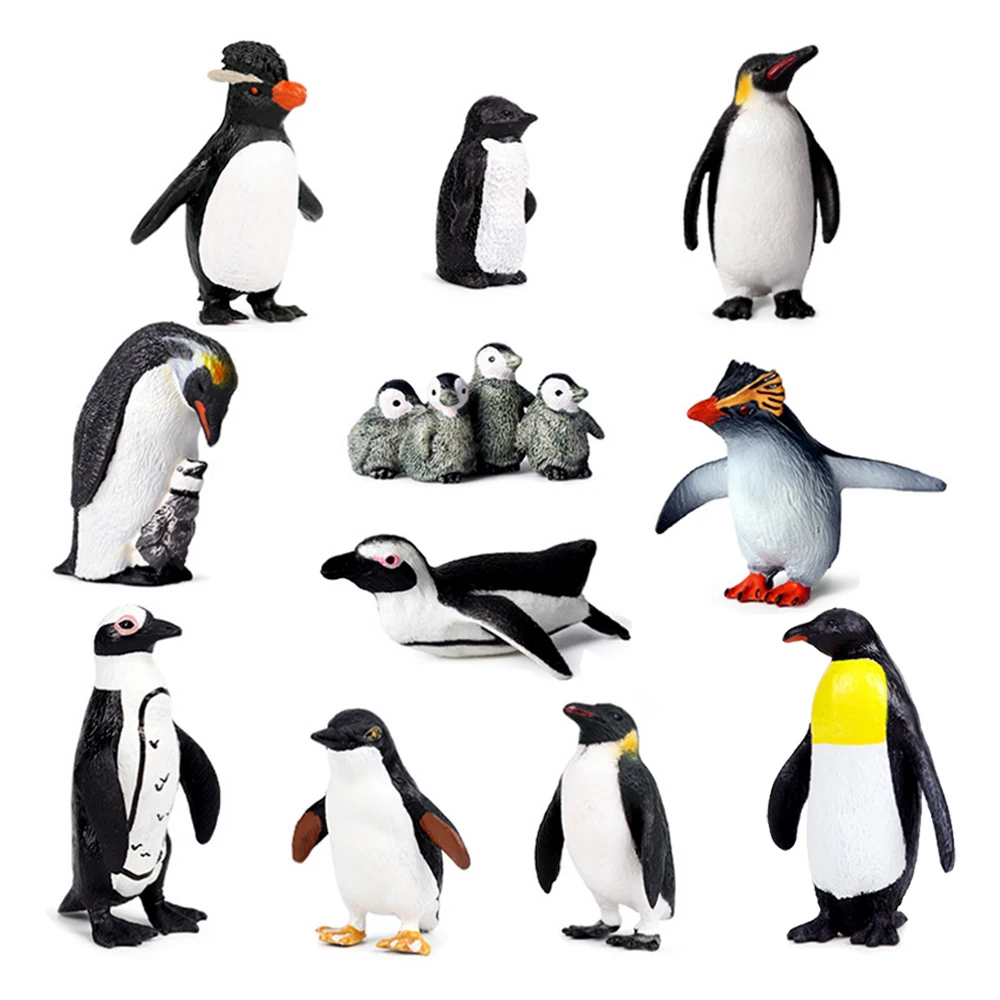 Figurina Di Pinguino Figurine Di Animali Antartico Plastica Oceano Marino Sealife Action Figure Giocattolo In Miniatura Romanzo Giocattoli Per Bambini