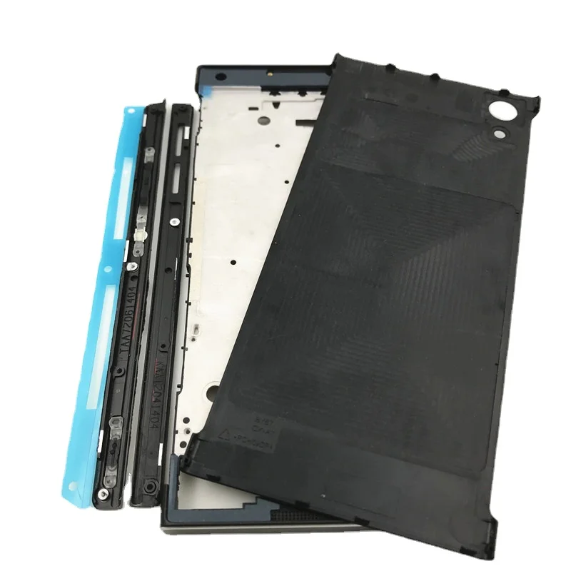 Full Housing Middle Front Frame Bezel Housing For Sony Xperia Xa1 G3116 G3115 G3112+Side Rail Stripe With Side Buttons+Logo