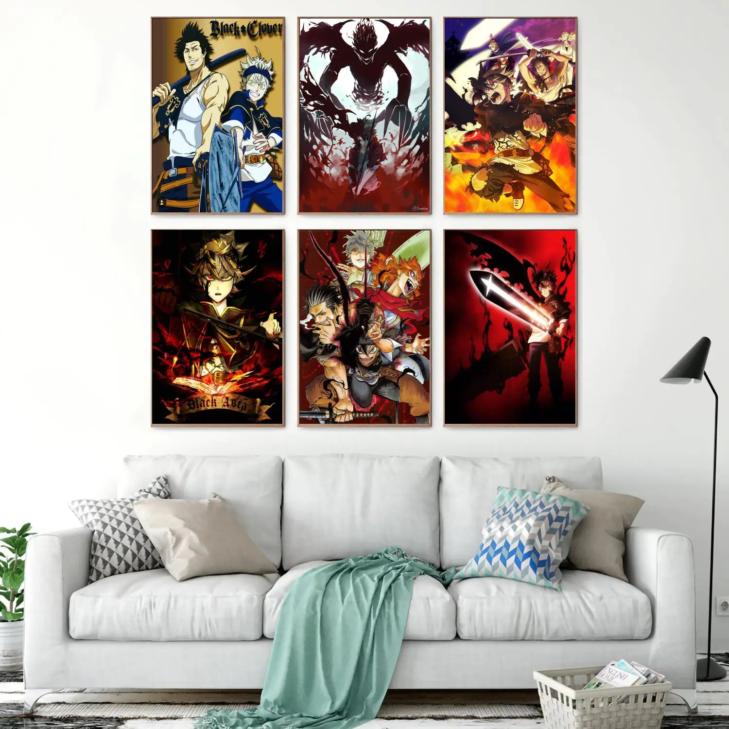 

asta black clover anime Decoration Art Poster Wall Art Personalized Gift Modern Family bedroom Decor 24x36 Canvas Posters