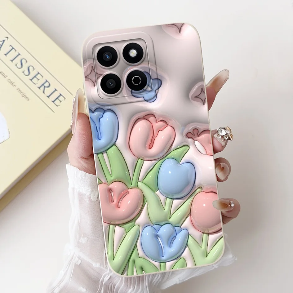 Fashionable Shockproof Silicone Bumper Case with Rabbit Flower Design