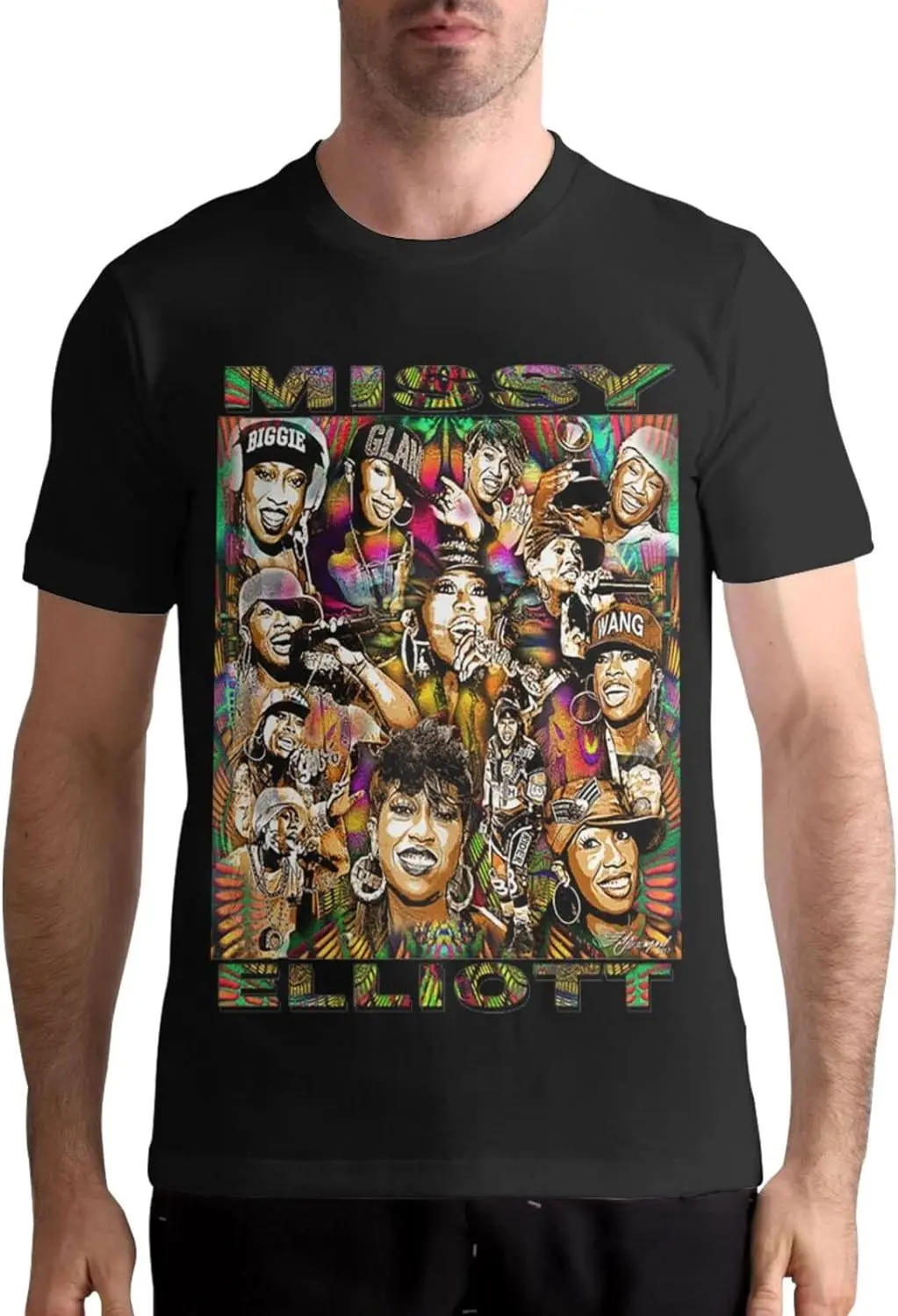 

Men's T-Shirts Cotton Short Sleeve Shirt Casual Graphic Round Neck Tees Top Black