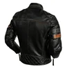 2025 first-layer cowhide, genuine leather jacket, stand-up collar trendy jacket, protective rider 4
