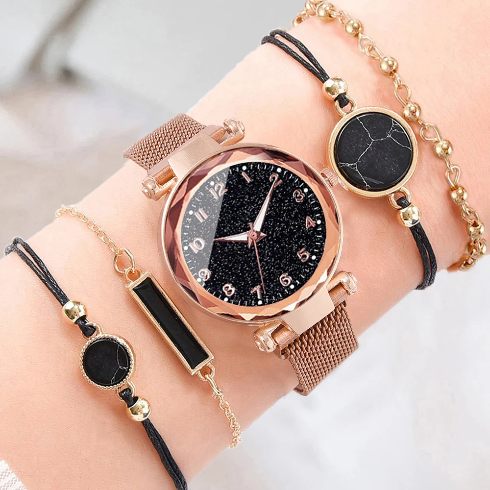 Luxury-Women-Watches-Magnetic-Starry-Sky-Female-Clock-Quartz-Wristwatch ...