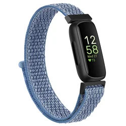 Nylon Solo Loop Strap - Enhanced Replacement Bracelet - Fitbit Inspire 3 (Cape blue)