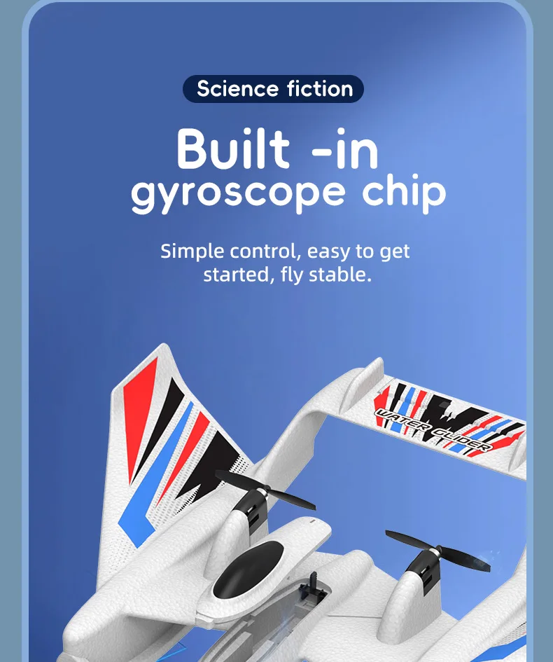 BM21 RC Glider Gyro Stable Flight Waterproof Remote Control Aircraft Boat EPP Foam Amphibious Fixed Wing Aircraft Toys Gifts