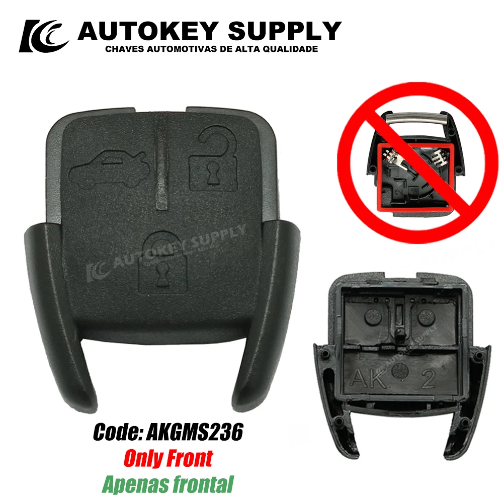 Remote Control Front Shell Only 2 / 3 Button for Chevrolet AutokeySupply AKGMS235 car key shell key shell