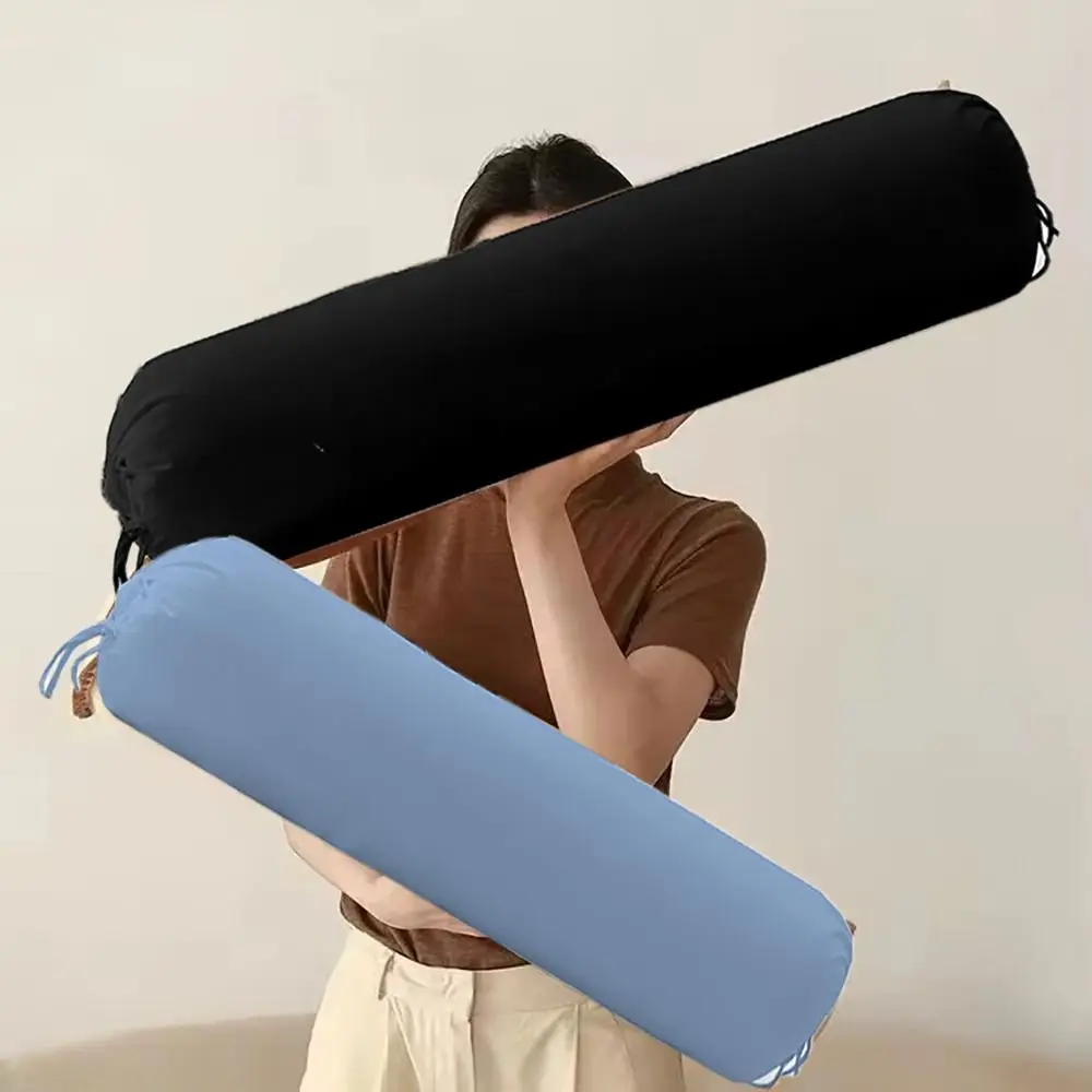 Household Solid Color Long Cylindrical Pillowcase Washable Removable Bedroom Neck Bolster Pillowslip Durable Pillow Case