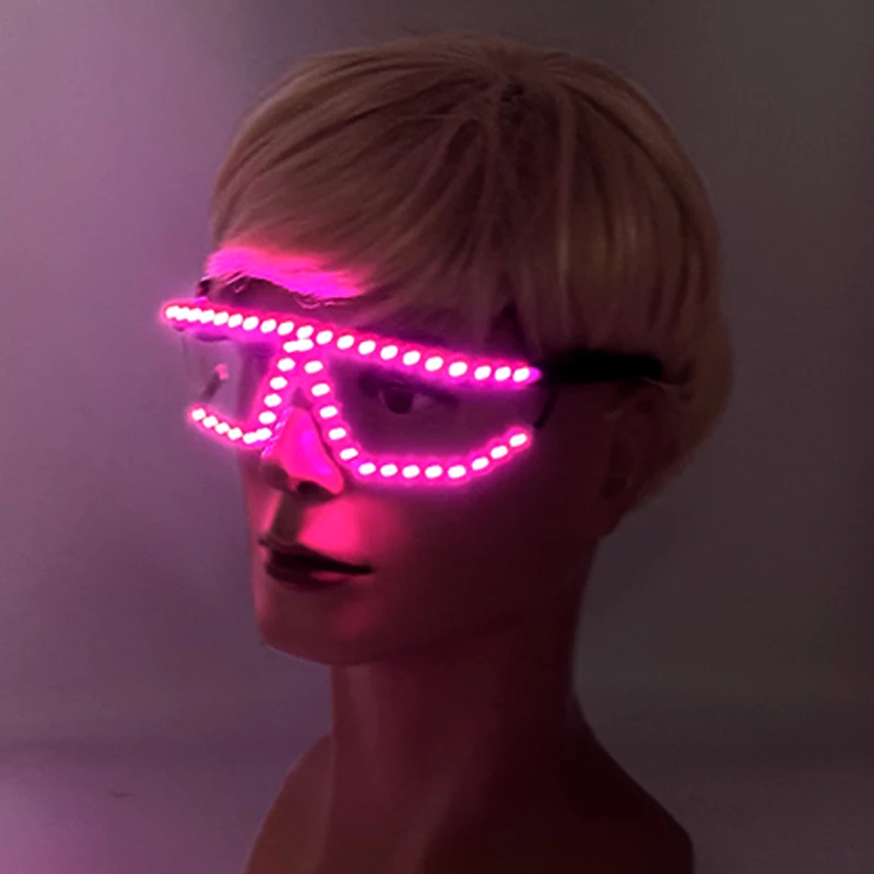 

Флуоресцентные светящиеся очки для дискотеки, яркие неоновые очки для концерта, бара, реквизит, мигающие очки, принадлежности для очков