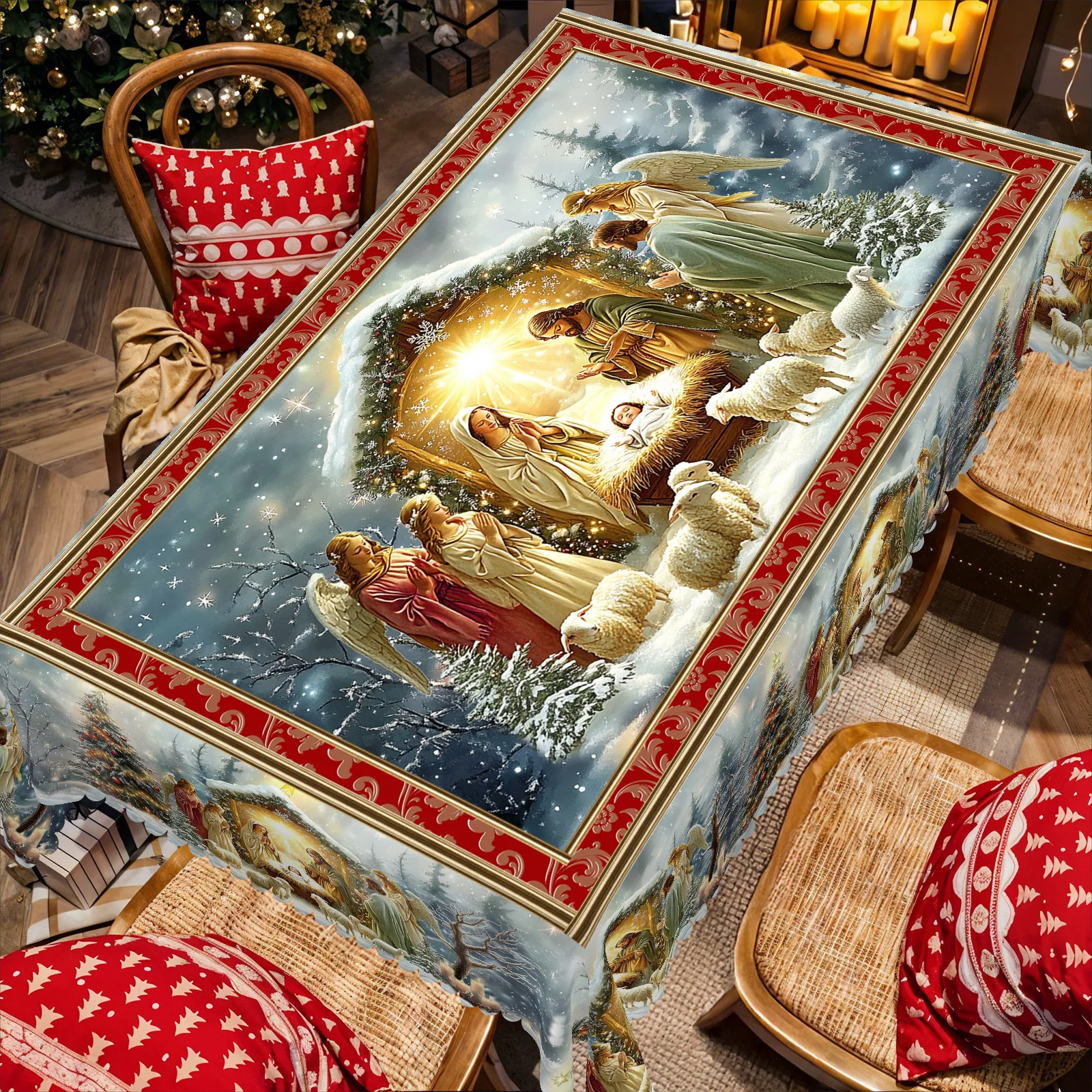 Christmas Nativity Tablecloth Set 1