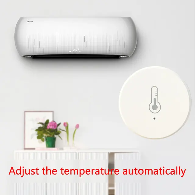 Tuya Zigbee Smart Temperature Humidity Sensor Battery Power Indoor Outdoor Hygrometer Thermometer Detector Home Security Alexa 4