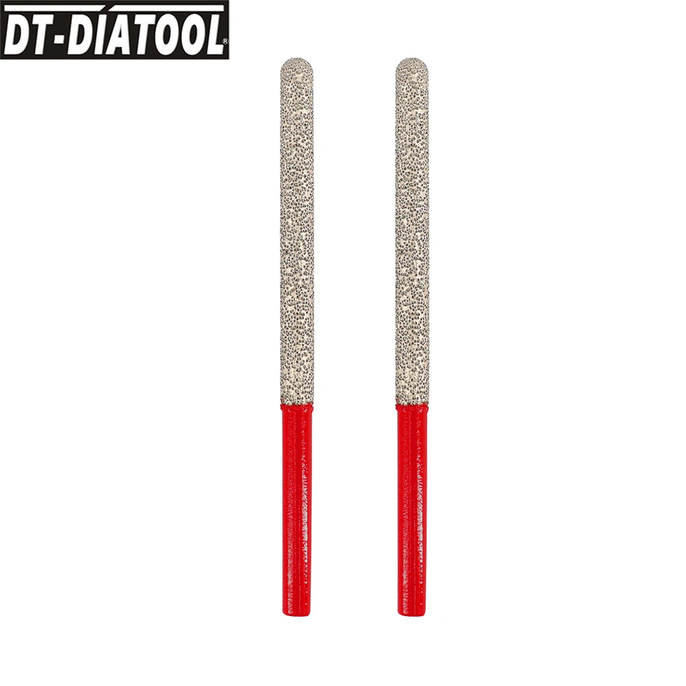 DT-DIATOOL 2pcs/set 7.2mm Diamond Vacuum Brazed Mortar Raking Bits Miling Finger Bit For Brick Removal Ceramic Marble Tile Stone