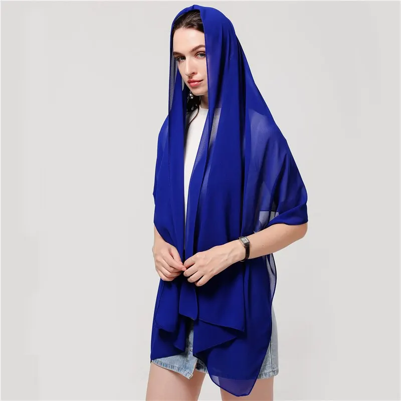 Bubble Chiffon Solid Muslim Hijab Scarf Fashion Ramadan Shawl Wraps Long Headscarves Bandana Ladies Plain Foulard Accessores bandana headscarf