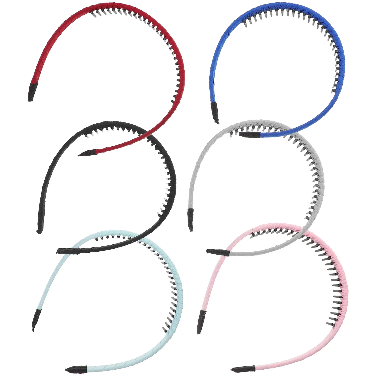 

6Pcs Comb Headband Non- Headbands Colorful Hair Hoops Hair Accessories ( )