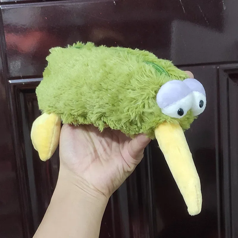 男の子と女の子のための緑のkiwi鳥のぬいぐるみ、鉛筆バッグ