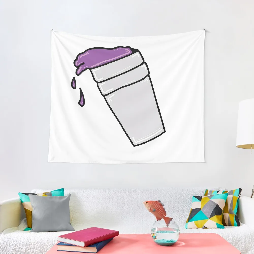 

Purple Lean Cup Tapestry Cute Room Things Anime Decor Wall Hanging Tapestry