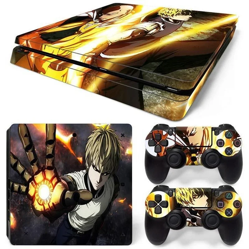 Dragon Ball Son Goku Game Console Full Body Stickers for SONY PS4 Slim Fashion Cartoon Decals PlayStation 4 Slim Accessories ps4 game console stickers