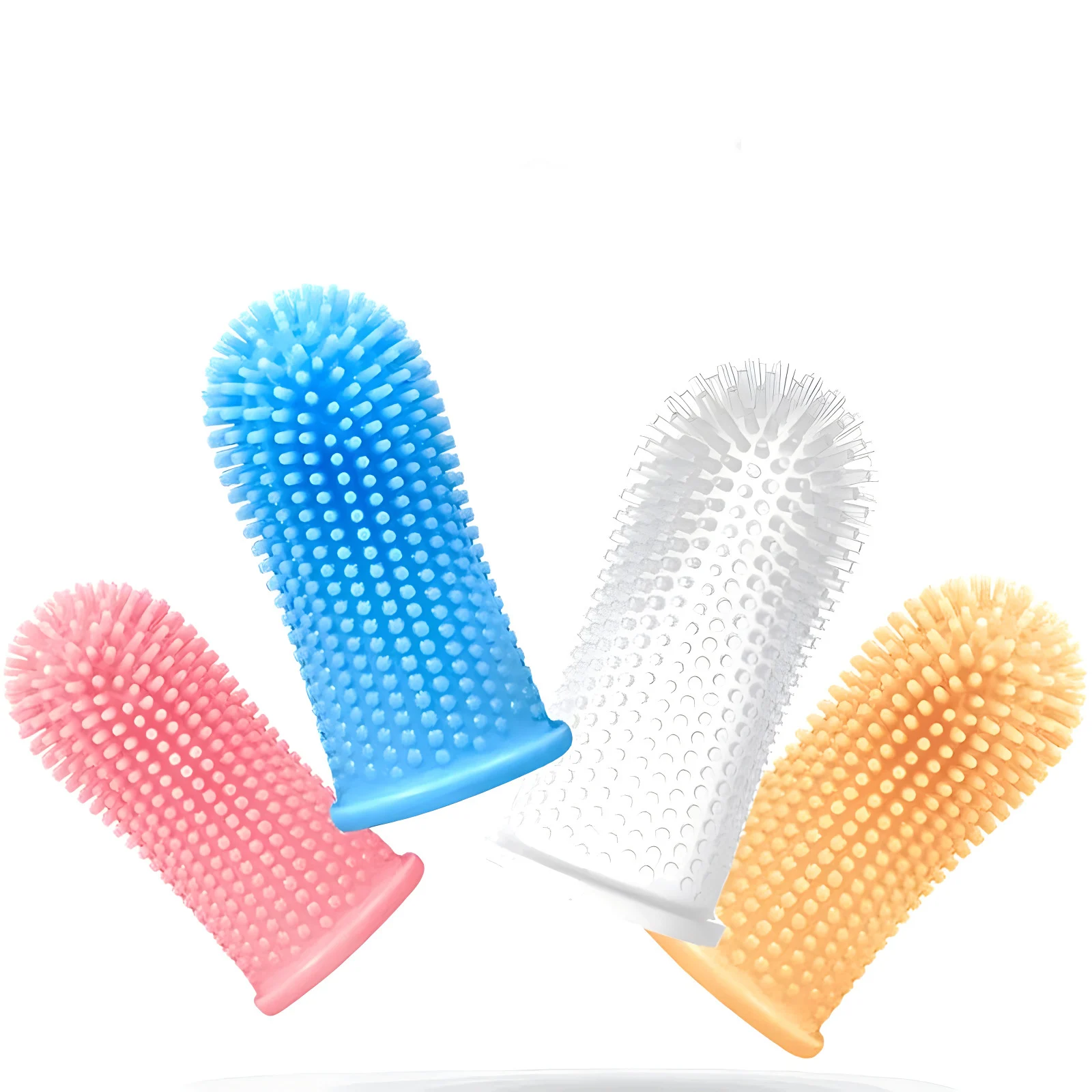 Dog Super Soft Pet Finger Toothbrush Teeth Cleaning Bad Breath Care Nontoxic Silicone Tooth Brush Tool 1PC Dog Cat Supplies pet cleaning tools pet dental tool