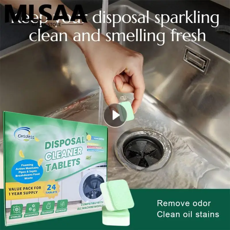

Kitchen Supplies 11g × 24 Pieces/box Safe And Effective Convenient Versatile Hygienic Sanitary Cleaning Block Sewer Cleaning