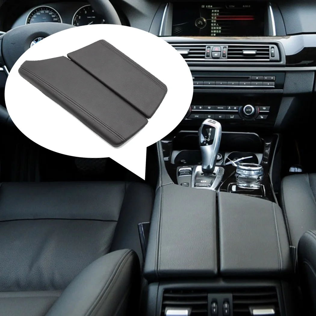 BMW 5 시리즈 F10 F11 F18 520i 523i 525i 528i용 LHD 센터 콘솔 수납함 뚜껑 암레스트 케이스 커버 패널 가죽 트림 스트립