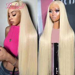613 Blonde Lace Front Human Hair Wigs Straight Brazilian Hair 13x6 HD Lace Frontal Wigs 250 Density Lace Closure Wig Beliself