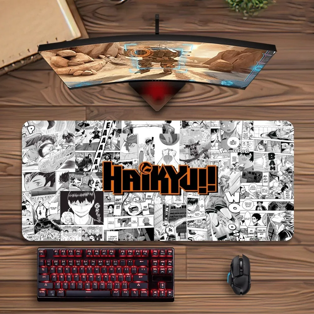 Anime Haikyuu Mousepads Monster Large Mouse Mat Big Desk Pad Non Slip Rubber Mouse Pad Big Keyboard Mats Mouse Pad 2