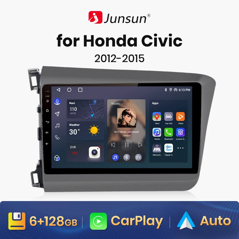 

Автомагнитола Junsun V1 для Honda Civic 2012, 2013, 2014, 2015, 4G, GPS