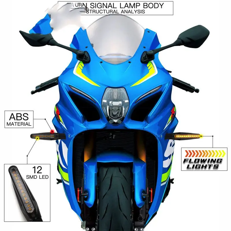 

4PCS 12v IP68 Lamp Accessories Turn Signal Light Universal LED Motorcycle Waterproof Amber Flasher