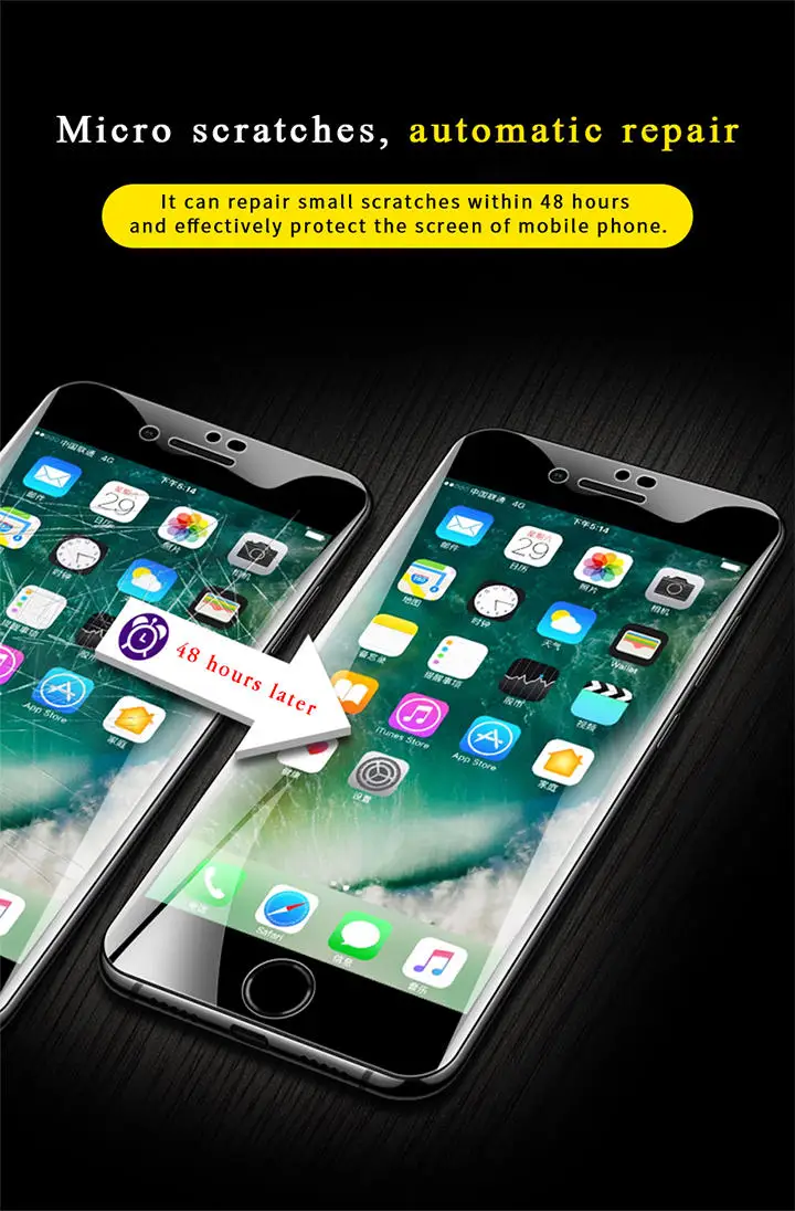 Hydrogel Film Screen Protector For iPhone 13 12 11 Pro Xs Max Mini XR X Full Cover Protective On iPhone 8 7 6 6S Plus Not Glass phone screen guard