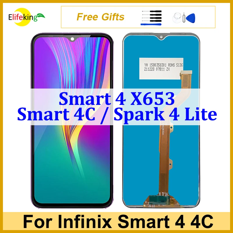 

6.6'' Original LCD For Infinix Smart 4 4C X653 X653C Display Touch Screen Digitizer Assembly Replacement Repair Parts 100% Test