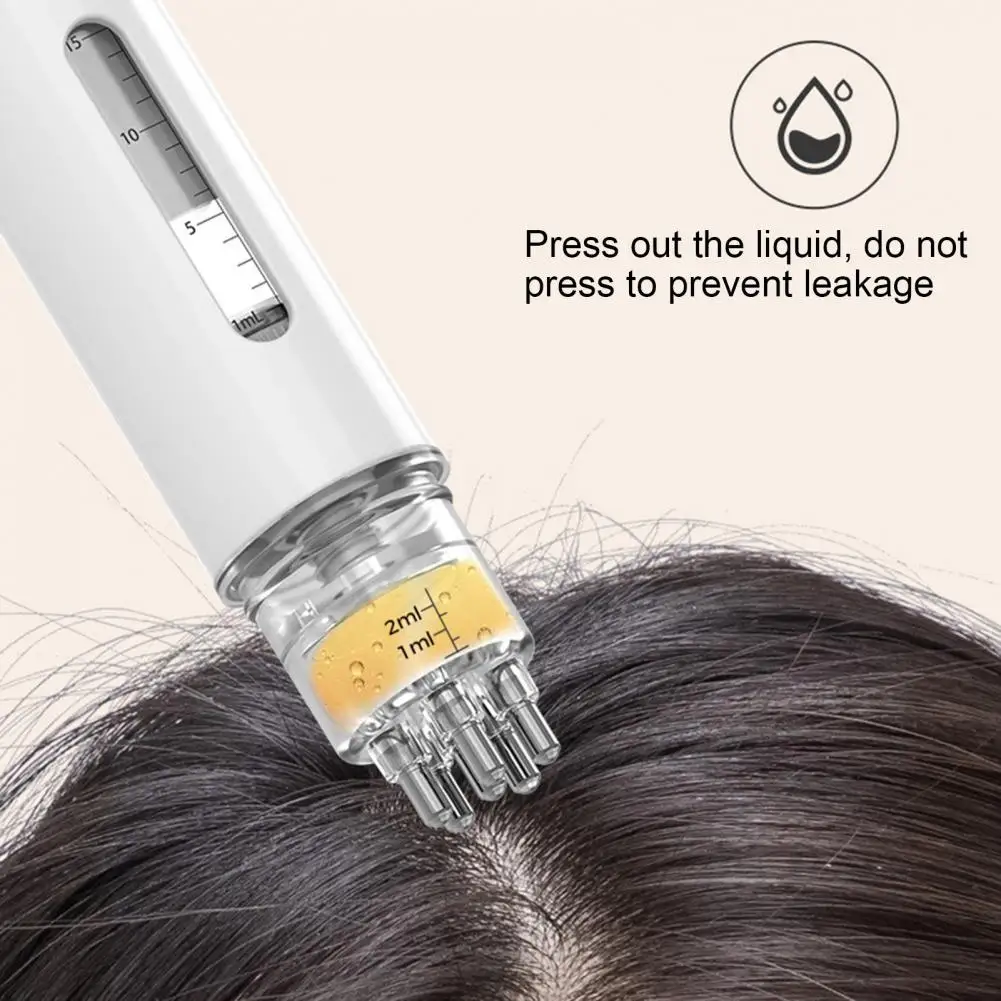 Hair Loss Prevention Massager Hair Oil Applicator Comb with Scalp Massager Portable Rolling Ball Design for Home Use 15ml Scalp