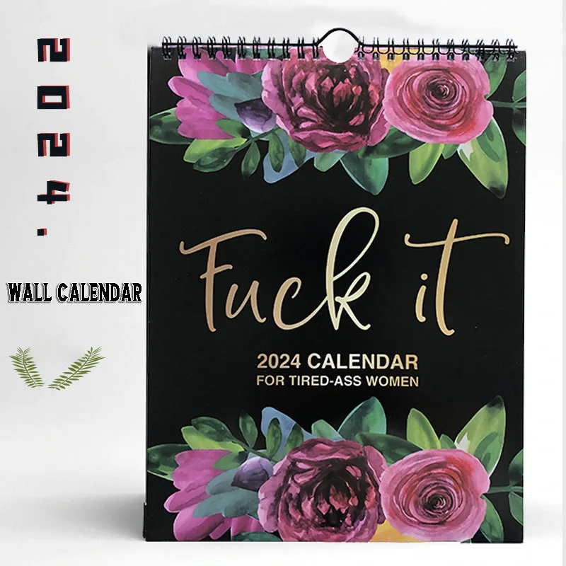 

Retro Creative Calendar Blooming Flowers Female Self-Discipline Clock-in Table 2024 Calendar