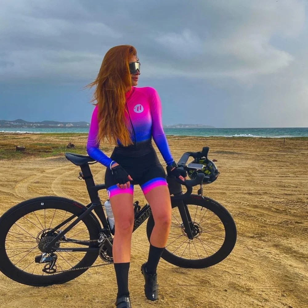 

VVsportsdesigns femaleTriathlon Cycling Skinsuit Summer long sleeves Swimwear Custom Bike Jersey Clothes Jumpsuit Ropa Ciclismo