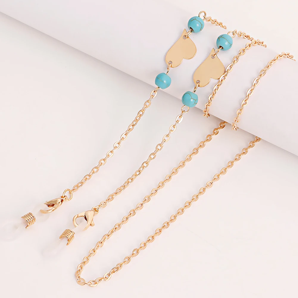 

1pcs Eyeglass Strap Reading Glasses Hanging Chain Fashion Sunglasses Spectacles Holder Neck Cord Glasses Slip Metal Chain