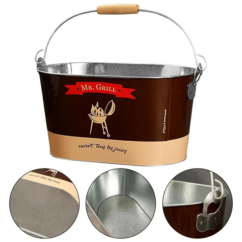 Ice Bucket Stainless Steel Ice Bucket Portable Insulated With Lid Hotel Wine Champagne Whiskey Beverage Beer Tools