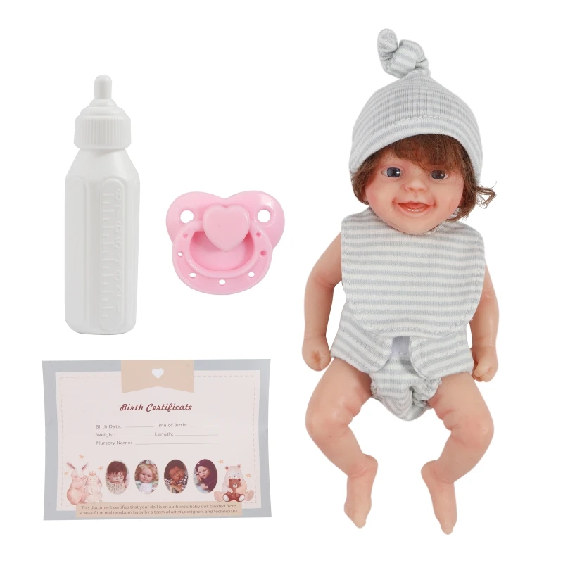 

Cute Small Baby Silicone Full Body Realistic Newborn Baby Dolls Mini