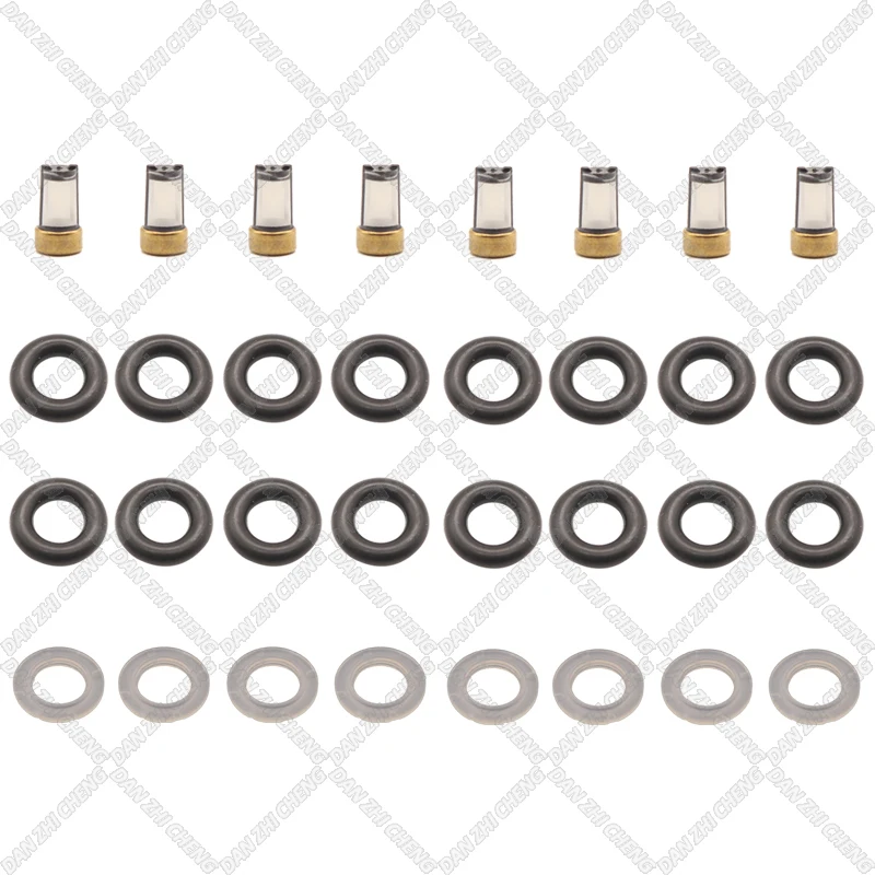 

8 set For Chineses Changan OEM: F01R00M103 Fuel Injector Service Repair Kit Filters Orings Seals Grommets