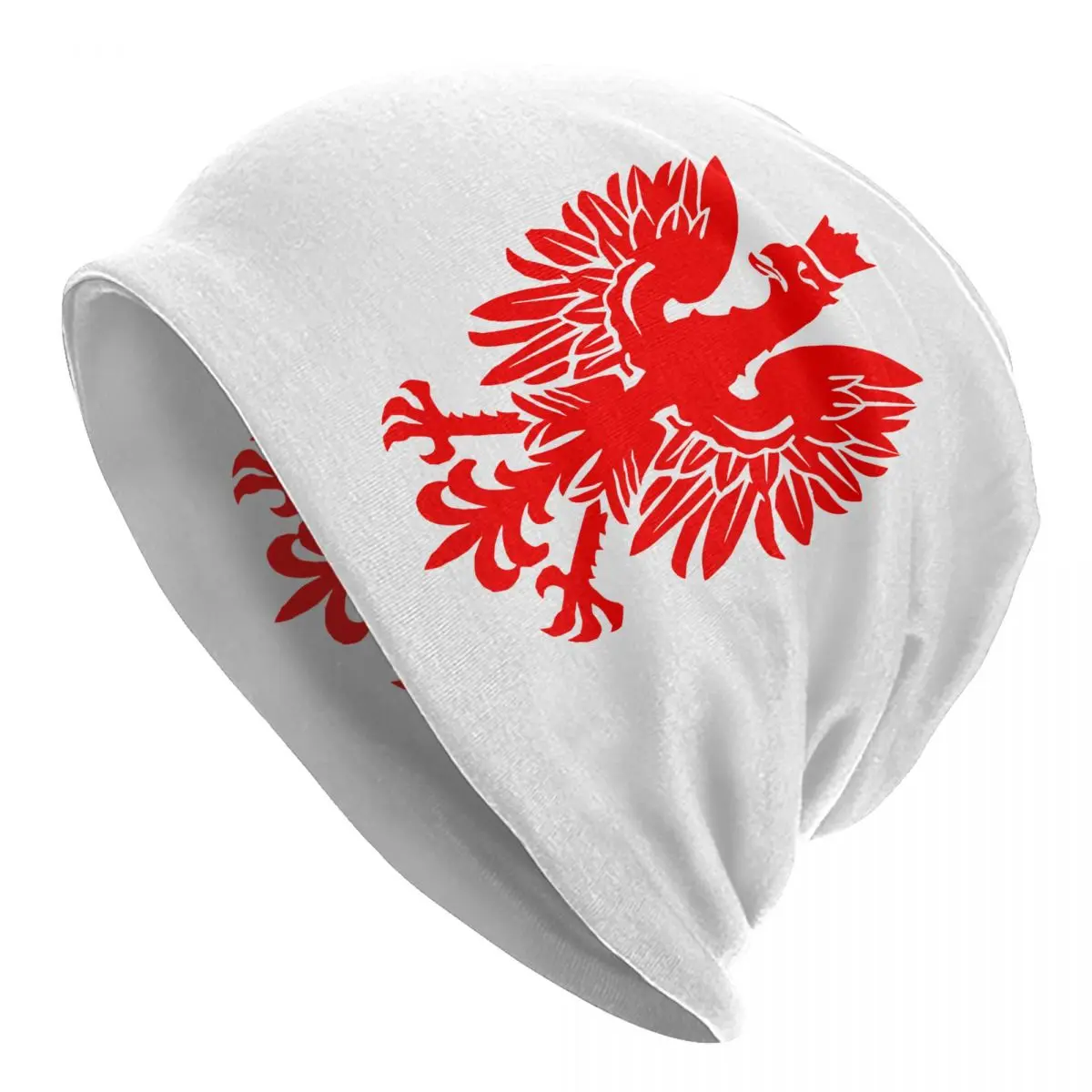 

Polish Flag Red Eagle Skullies Beanies Hat Polska Cool Men Women Street Cap Warm Multifunction Bonnet Knitted Hat