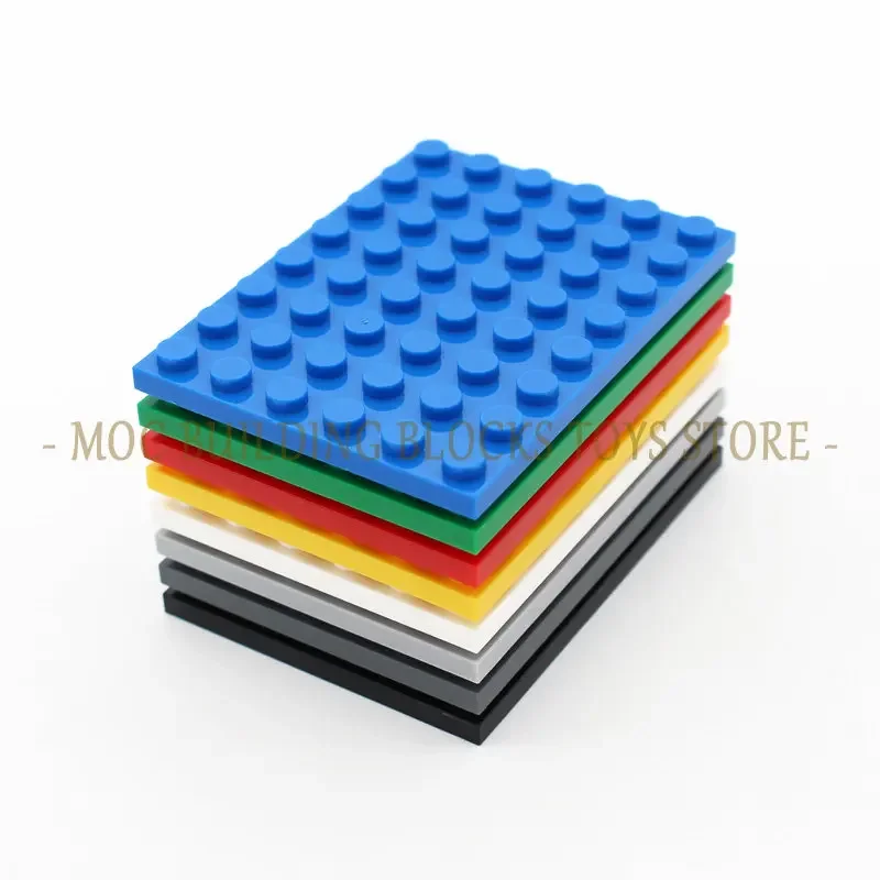 10pcs/bag MOC Brick Parts 3036 Plate 6x8 Building Block Classic Enlighten Architectural Baseplate Compatibility Accessories Toys guduola special brick chassis 6x12x1 65634 moc building block parts educational diy toys accessories 1pcs lot