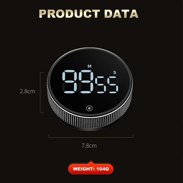 Magnetic Kitchen Timer Digital Timer Manual Countdown Alarm Clock Mechanical Cooking Timer Cooking Shower Study Stopwatch 3