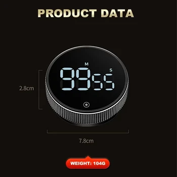 Youpin  Magnetic Digital Timers Manual Countdown Kitchen Timer Countdown Clock Mechanical Counter for Cooking Shower Study 6